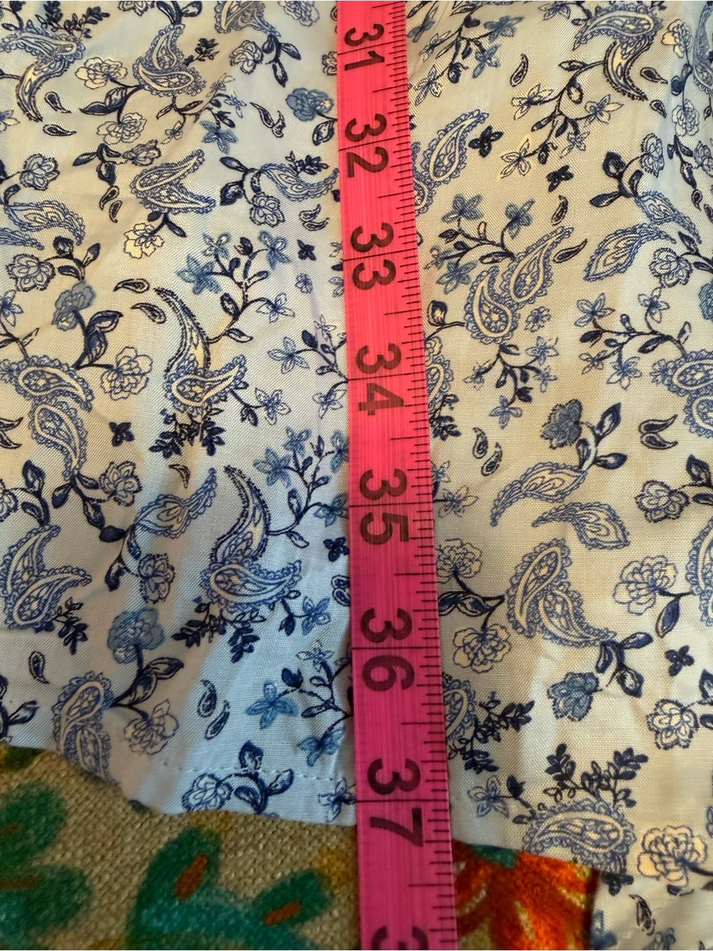 Old Navy 2X Blue Floral Paisley V-Neck Tiered Cottage Dress Flowy Peasant NWT - Picture 15 of 16